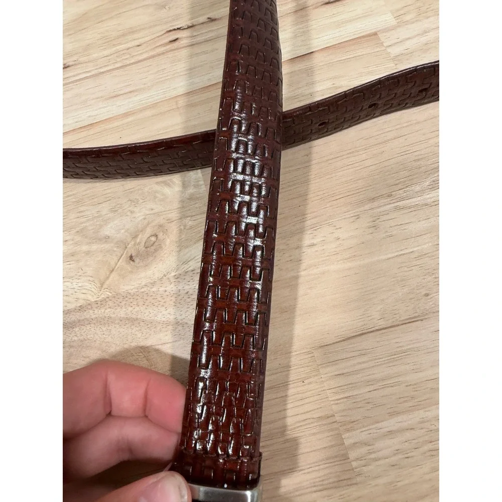PGA Tour Leather Belt Brown Men Accessories Size 42